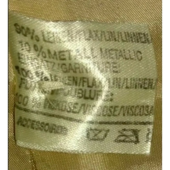 Louis Feraud Suit Vintage Leopard Print Metallic Linen Logos Old Money Mob Wife - Picture 14 of 16